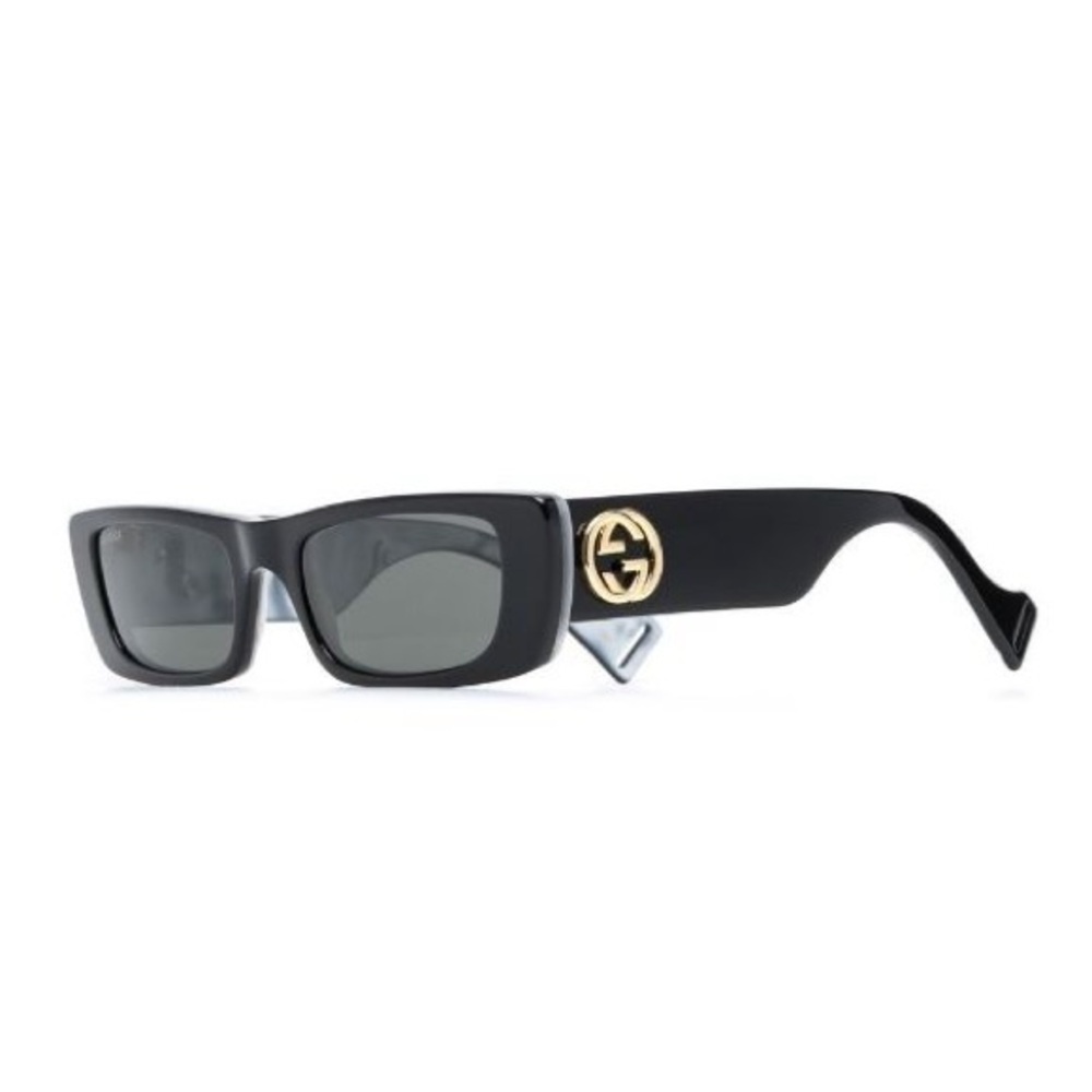 Gucci Black Rectangular Sunglasses - image 3